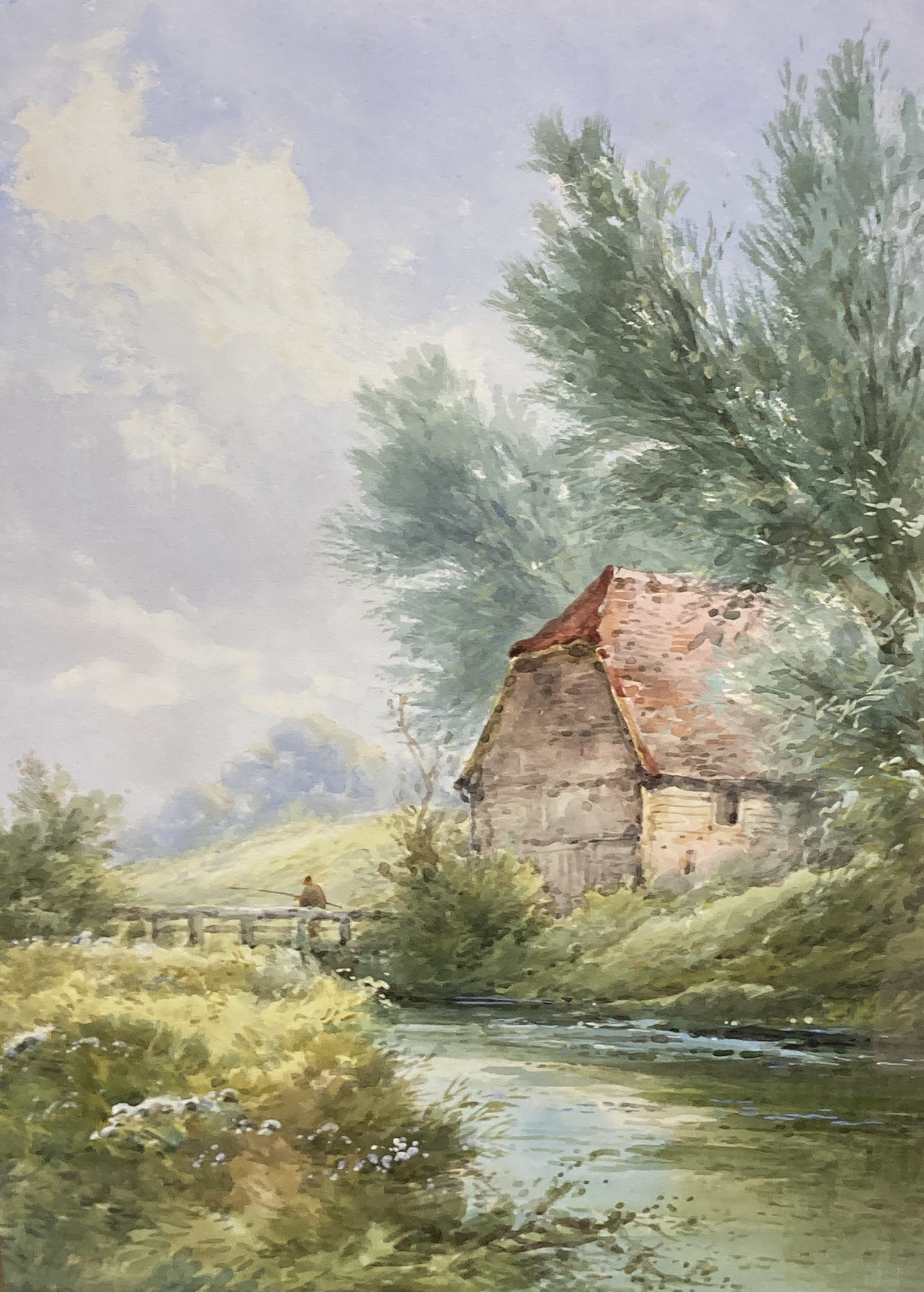 H. Rawson (19th C.), pair of watercolours, Mill Cottage, Reigate and Bates Brook, Redhill, signed, 35 x 25cm, together with various other pictures